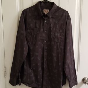 Men's Mossimo gray w/paisley dress shirt